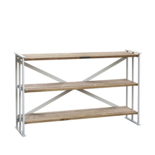 Shelf JH Medium steel and wood in pure white by Noodles Noodles & Noodles Corp.
