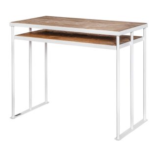 Desk JH steel and wood in pure white on Noodles Noodles & Noodles Corp.