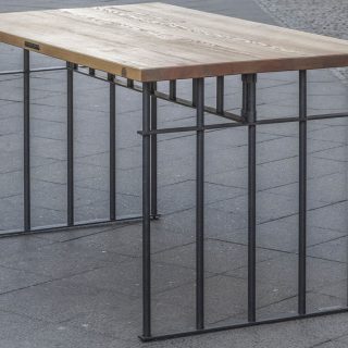 Table JH in steel and wood in Authentic by Noodles Noodles & Noodles Corp.