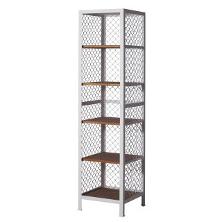 shelf-mesh-2-tall in pure white in vintage style by noodles noodles & noodles corp.