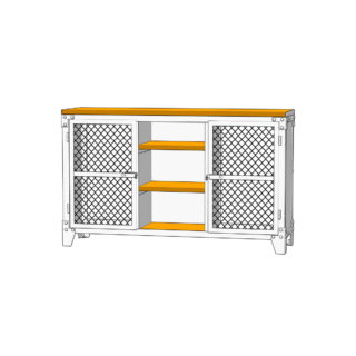 Sketch - Sideboard with netting wire in white