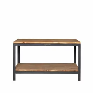 Work table Basic. Tisch aus Stahl und Holz im Industrial-Stil.